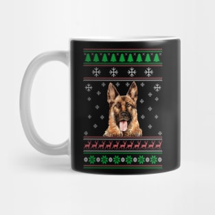 German Shepherd Ugly Christmas Sweater Funny Dog Lover Owner Gifts Mug